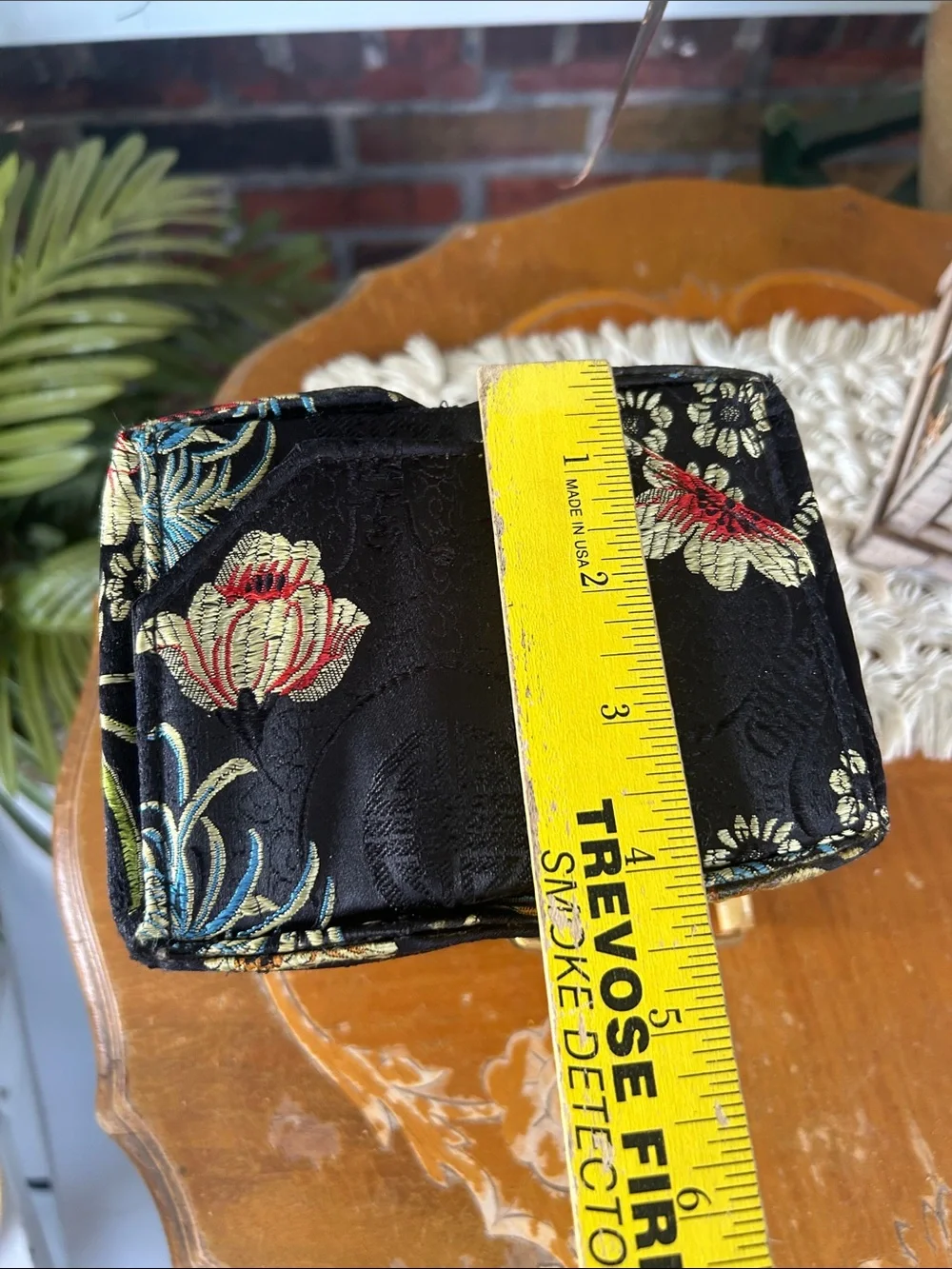Vintage Chinese Takeout Bag w Bamboo & Brass Handle